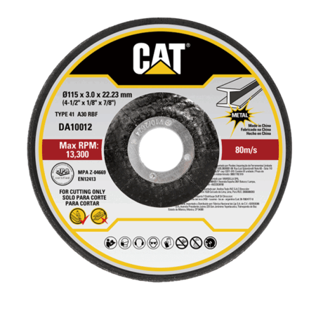 DA10012 CAT 4.5" CUTTING METAL DISC DEPRESSED